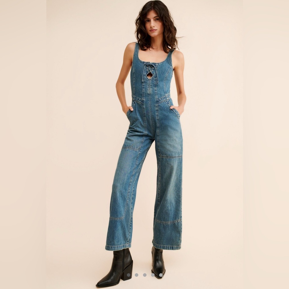 Amina Wide-Leg One-Piece Jumpsuit – Size L